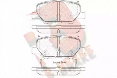 R BRAKE rb2118 -  Комплект тормозных колодок, дисковый тормоз